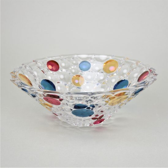 Bowl Lisboa 30 cm, colour dost - crystal glass, Jihlavské sklárny Bohemia 1845