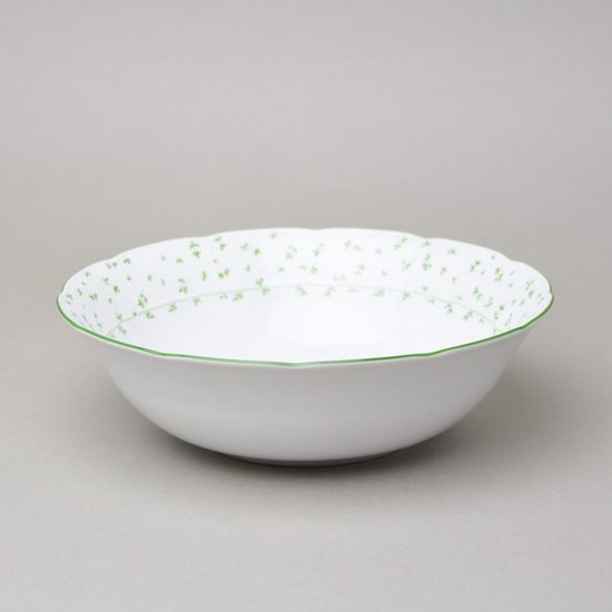 NATÁLIE zelené kvítky: Mísa kompotová 24 cm, Thun 1794, karlovarský porcelán