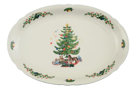 Platter oval 35 cm, Marie-Luise 43607 Christmas, Seltmann Porcelain