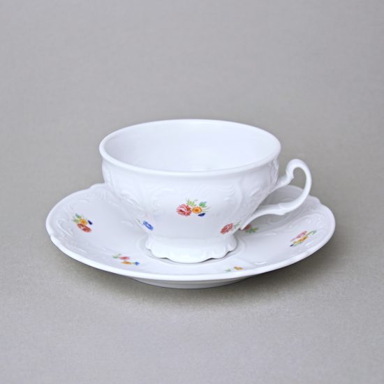 Šálek a podšálek čajový 205 ml / 16 cm, Thun 1794, karlovarský porcelán, BERNARDOTTE házenka