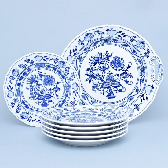 Cake set for 6 pers., Original Blue Onion Pattern