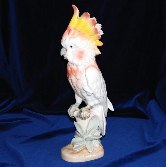 Parrot 15 x 12 x 39 cm, Porcelain Figures Duchcov