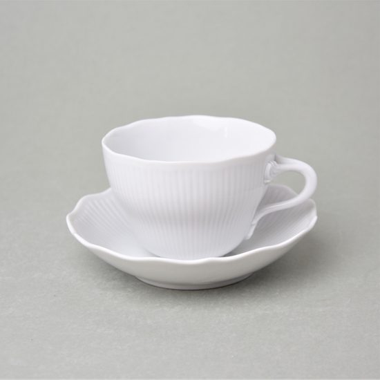 Cup 0,21 l + saucer B 14 cm, Praha white, Český porcelán a.s.