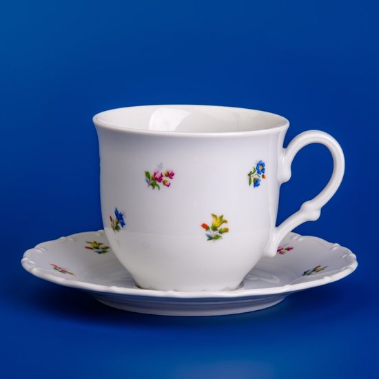 Cup 140 ml + saucer 140 mm coffee, Ophelie flowers, Thun 1794 Nová Role