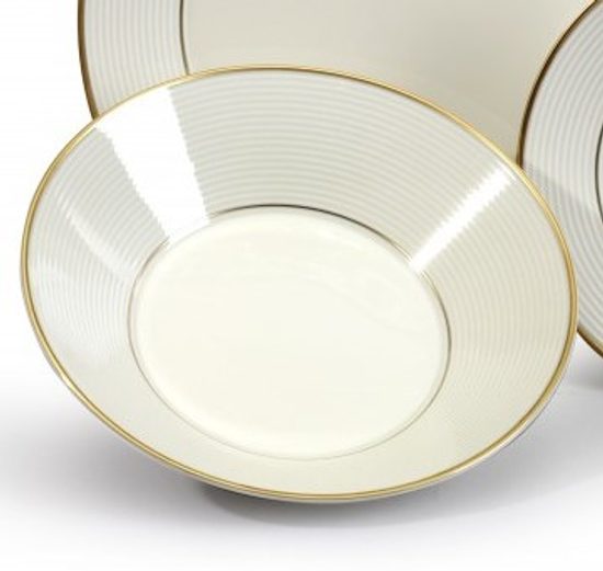 Lea ivory gold: Plate deep 22 cm, Thun karlovarský porcelán