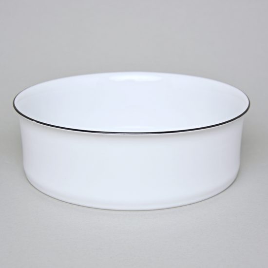 Bowl 23 cm, ELLA black line, Thun 1794 Carlsbad Porcelain