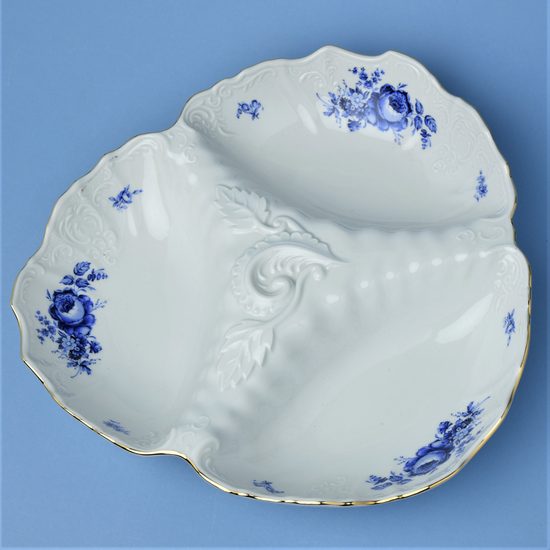 Bowl cabaret 30 cm, Thun 1794 Carlsbad porcelain, BERNADOTTE blue rose