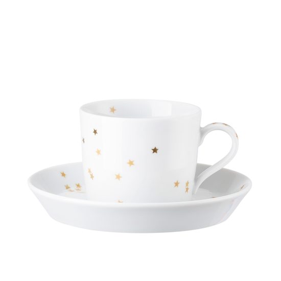 Coffee Cup 200 ml and Saucer 15 cm, TRIC Golden Stars, Arzberg Porcelain