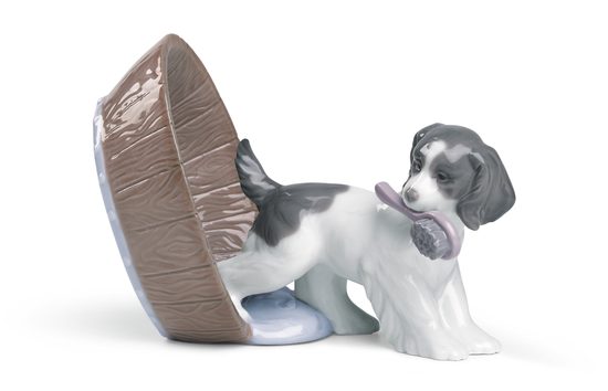 Hrající si štěně, 9 x 11 cm, NAO porcelánové figurky