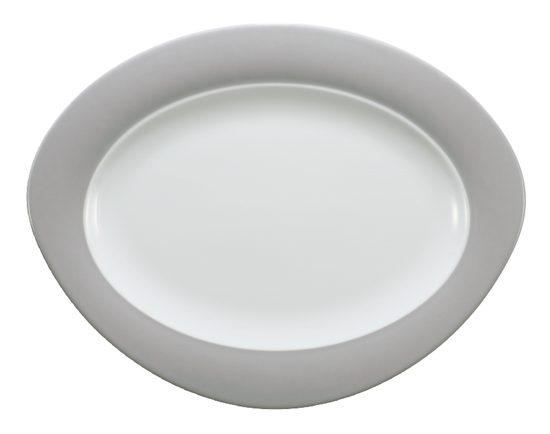 Platter oval 31 cm, Trio 23613 Stone Grey, Seltmann Porcelain
