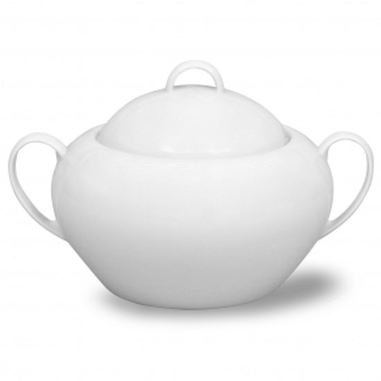 Soup tureen 3 l, Sayphyr white, Thun 1794, karlovarský porcelán