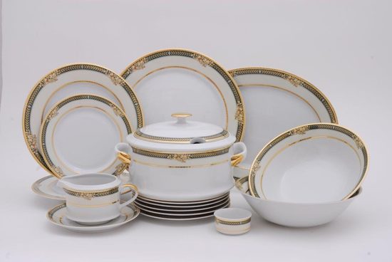 Dining set for 6 persons, Sabina, apricots, Leander 1907