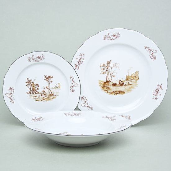 Rose 81048: Plate set for 6 pers., Thun 1794, karlovarský porcelán