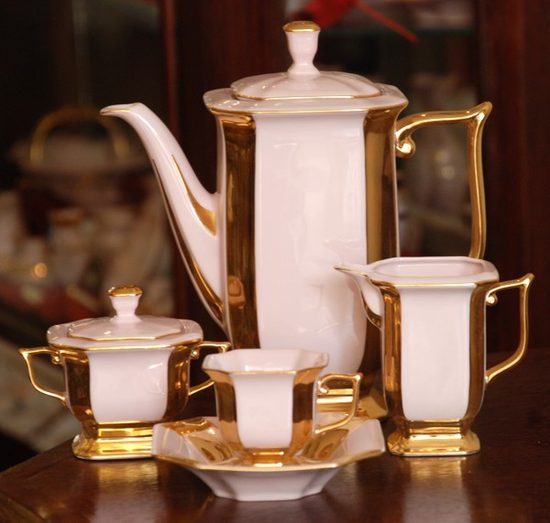 Mokka set for 6 persons, Empír 380, Rose China