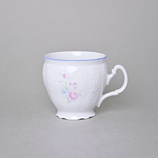 Cup tall 220 ml, Thun 1794 Carlsbad porcelain, BERNADOTTE blue-pink flowers