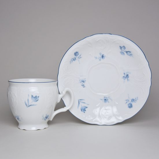 Saucer 16 cm, Thun 1794, karlovarský porcelán, BERNADOTTE blue flower