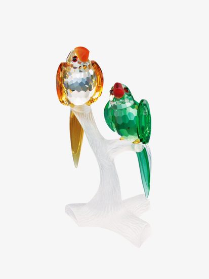 Parrot on Branch 103 x 54 mm, Crystal Gifts and Decoration PRECIOSA