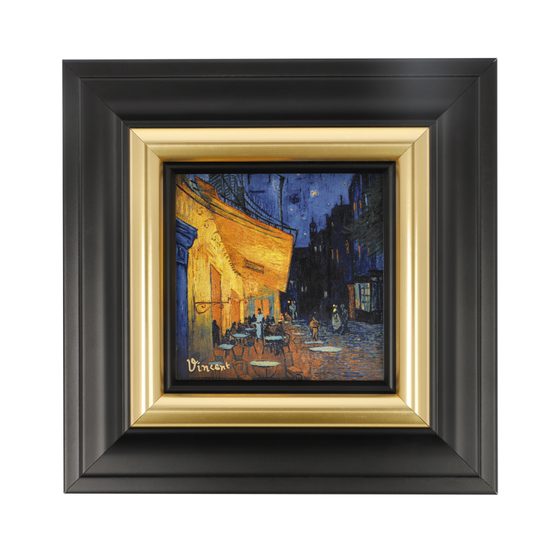 Obraz Noční kavárna, 18,5 / 3 / 18,5 cm, porcelán, V. van Gogh, Goebel