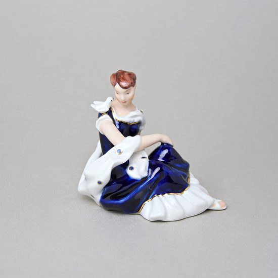 Lady with dove 8 x 11,5 x 10,5 cm, ISIS, Royal DUX BOHEMIA