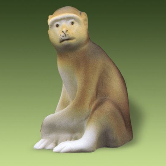 Monkey 5 x 3,5 x 6,5 cm, Porcelain Figures Duchcov