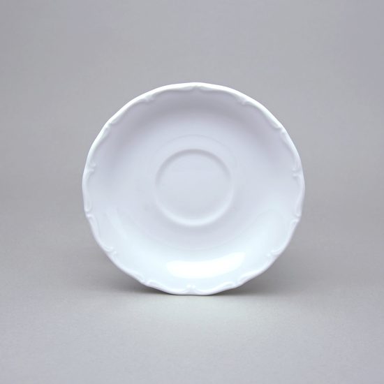Verona bílá se spodní značkou: Podšálek 150 mm, G. Benedikt 1882