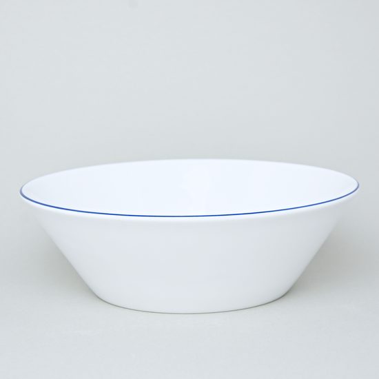 Bowl deep 24 cm, Thun 1794 Carlsbad porcelain, TOM blue