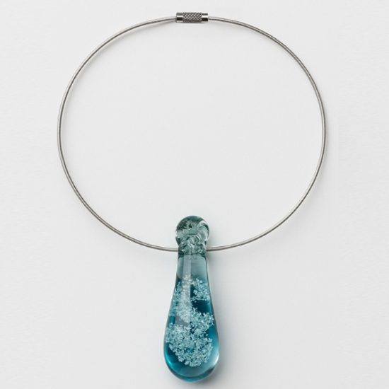 Necklace – Drop (Arctic Blue), Pačinek GLASS