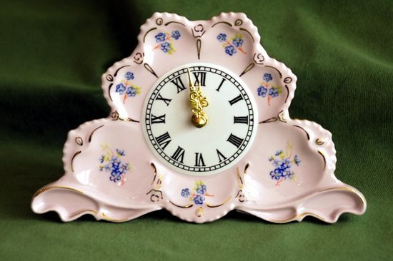 Fireplace clock 20 x 13 cm, Lenka 247p, Rose China