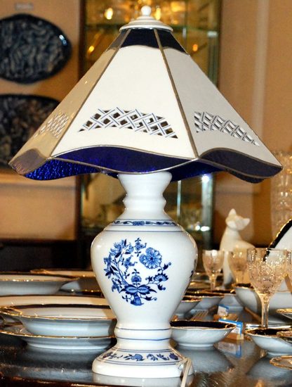 Lamp 54cm (cb546 plus cb536) with porcelain shade, Lamps and chandeliers