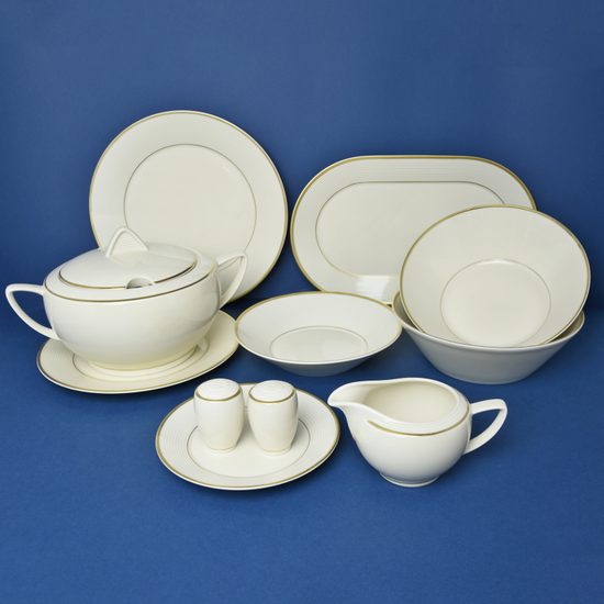 Lea ivory zlato: Jídelní sada pro 6 osob, Thun karlovarský porcelán