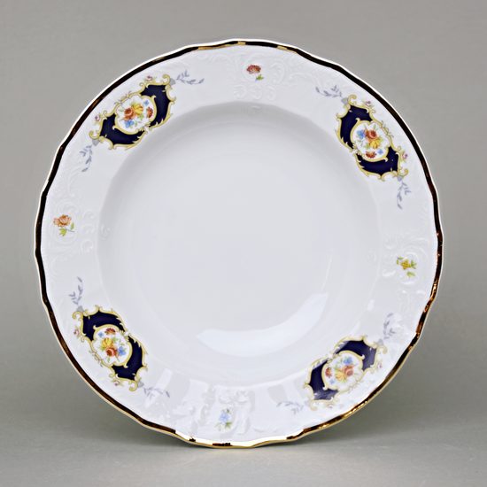 Plate deep 23 cm, Thun 1794 Carlsbad porcelain, Bernadotte Arms