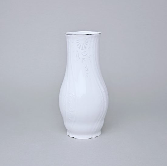 Váza 19 cm, Thun 1794, karlovarský porcelán, BERNADOTTE mráz, platinová linka