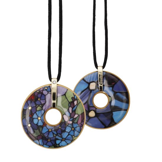 Necklace Larkspur 5 / 1 / 5cm, porcelain, L. C. Tiffany, Goebel