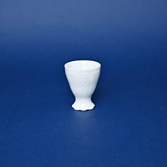 Egg cup, Thun 1794 Carlsbad porcelain, BERNADOTTE white