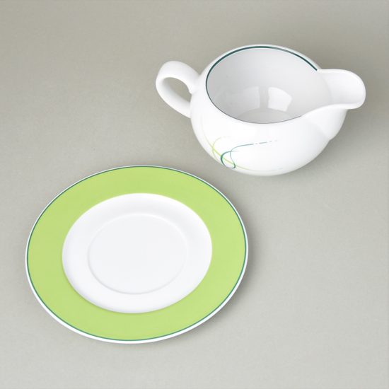 Saucer 170 mm, Thun 1794, karlovarský porcelán, OPÁL grass