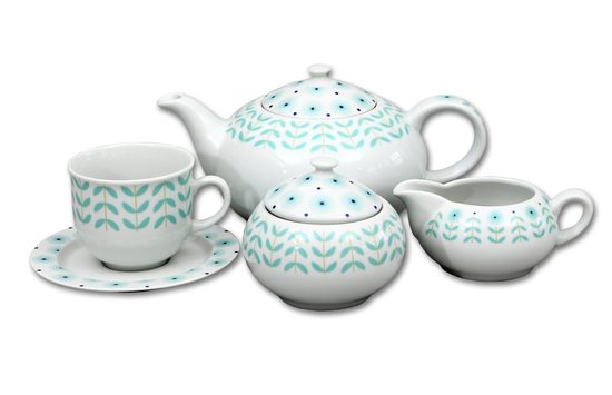 Tea set for 6 pers., Thun 1794 Carlsbad porcelain, Opal 80519