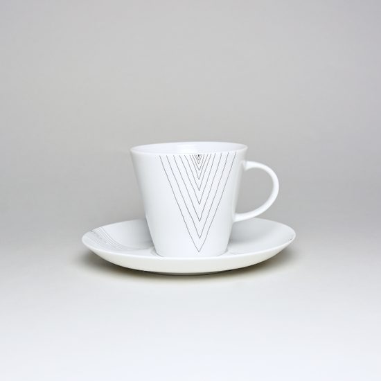 Coffee cup and saucer 150 ml, Thun 1794 Carlsbad porcelain, TOM 29951