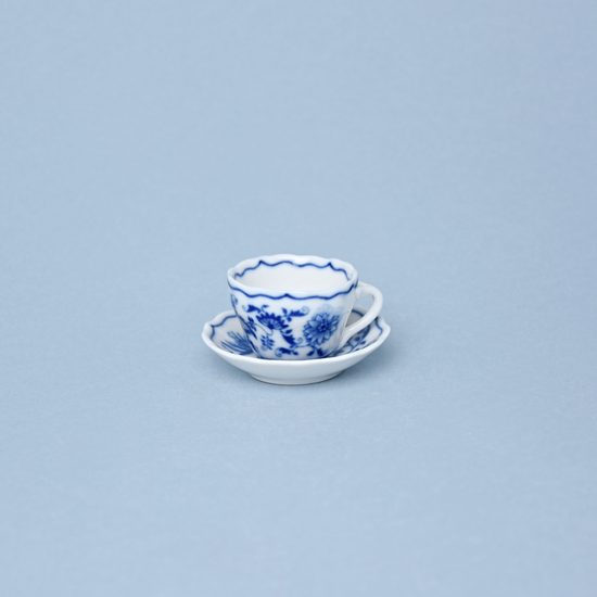 Cup + saucer mini, Original Blue Onion pattern