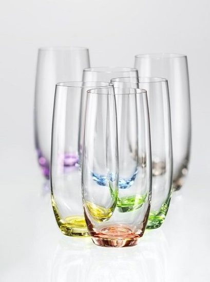 Club 350 ml Rainbow - set of six coloured glasses, Crystalex