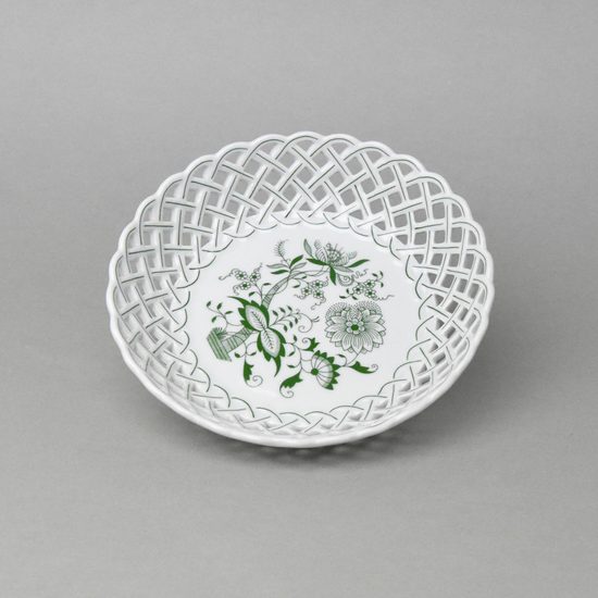Basket perforated round 18 cm, Original Green Onion pattern