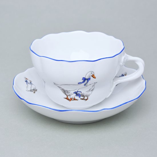 Cup and saucer D, 0,4 l, Cesky porcelan a.s., Goose