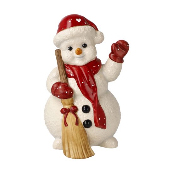 Snowman figurine Winter Cleaning 7 / 8.5 / 12cm, stoneware, Goebel