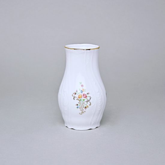 Vase 11,5 cm, Thun 1794 Carlsbad porcelain, BERNADOTTE flowers with gold