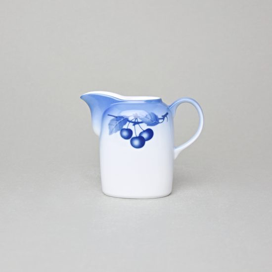 Mlékovka Cairo 0,25 l, Thun 1794, karlovarský porcelán, BLUE CHERRY