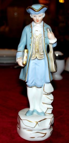 Pán s loutnou 22 cm, Porcelánové figurky Duchcov