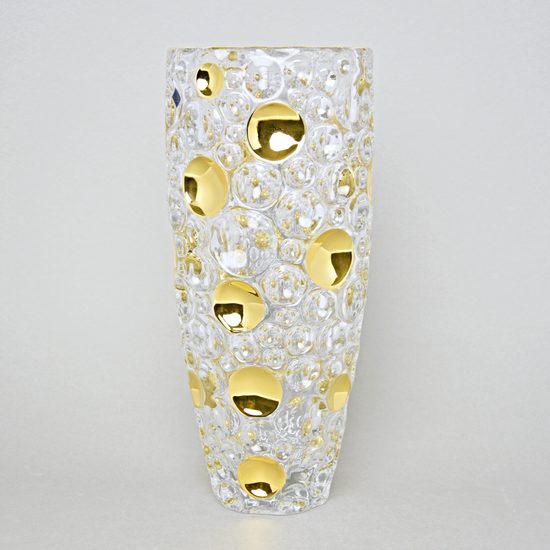 Vase Lisboa 35 cm gold dots - Crystal, Jihlavské sklárny Bohemia 1845