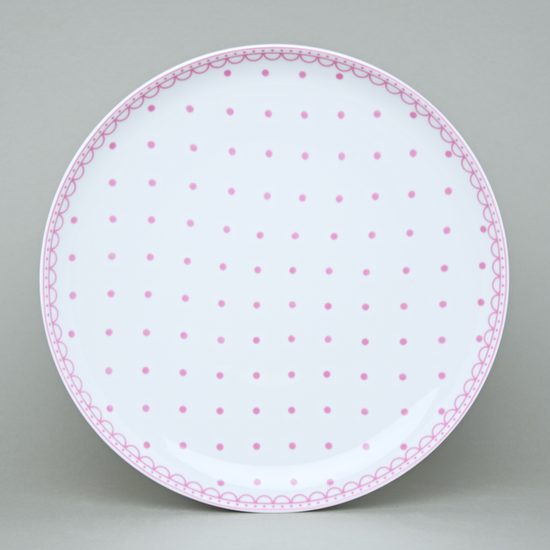 Tom 30357b0 pink: Plate dining 26 cm, Tom 30357a0, karlovarský porcelán