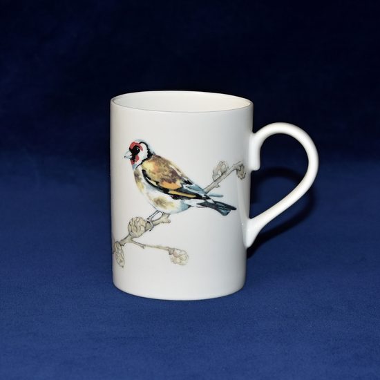 Birds collection - Goldfinch: Mug Lucy 320 ml, English Fine Bone China, Roy Kirkham
