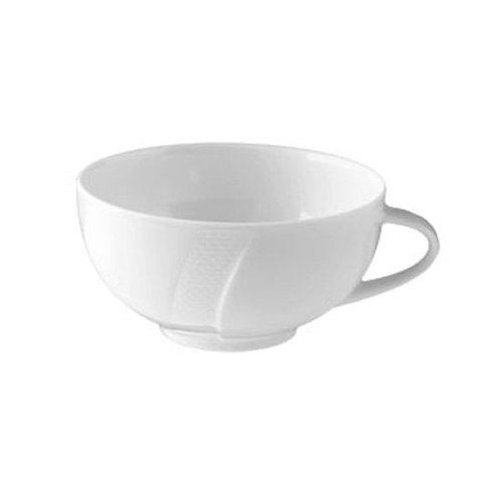 Tea cup and saucer, Achat UNI white, Tettau Porcelain