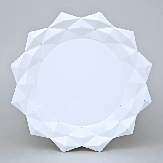 Plate Dinner 26,5 cm, Diamond white, Goldfinger Porcelain
